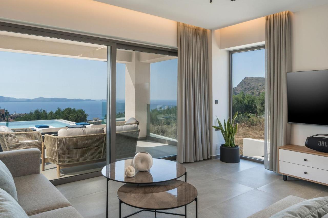 Villa Ekphrasis With Sea View And Jacuzzi Ravdhoukha Ngoại thất bức ảnh