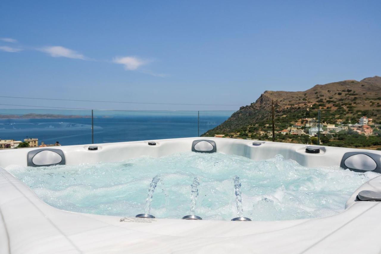 Villa Ekphrasis With Sea View And Jacuzzi Ravdhoukha Ngoại thất bức ảnh