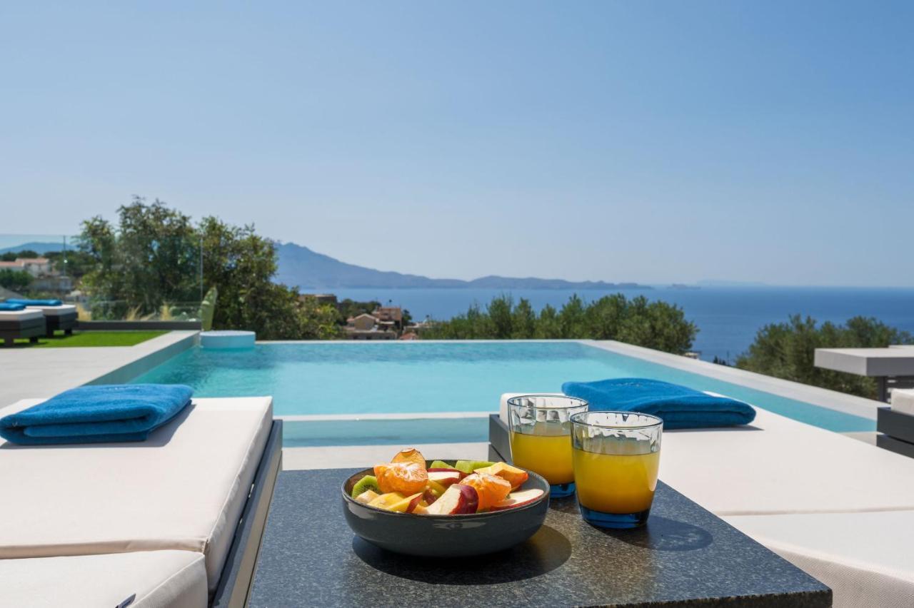 Villa Ekphrasis With Sea View And Jacuzzi Ravdhoukha Ngoại thất bức ảnh