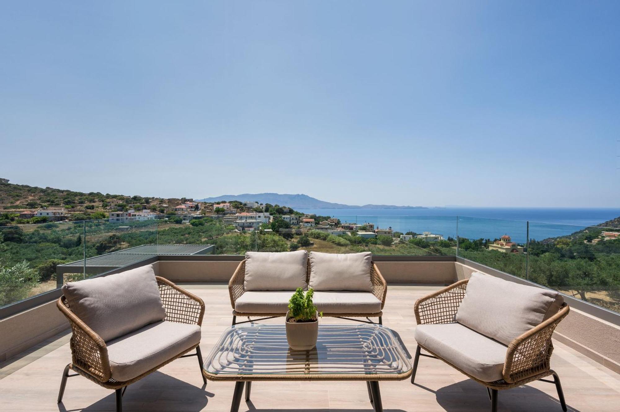 Villa Ekphrasis With Sea View And Jacuzzi Ravdhoukha Ngoại thất bức ảnh
