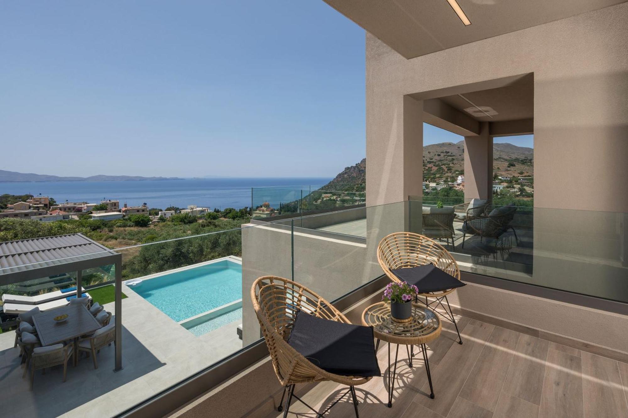 Villa Ekphrasis With Sea View And Jacuzzi Ravdhoukha Ngoại thất bức ảnh