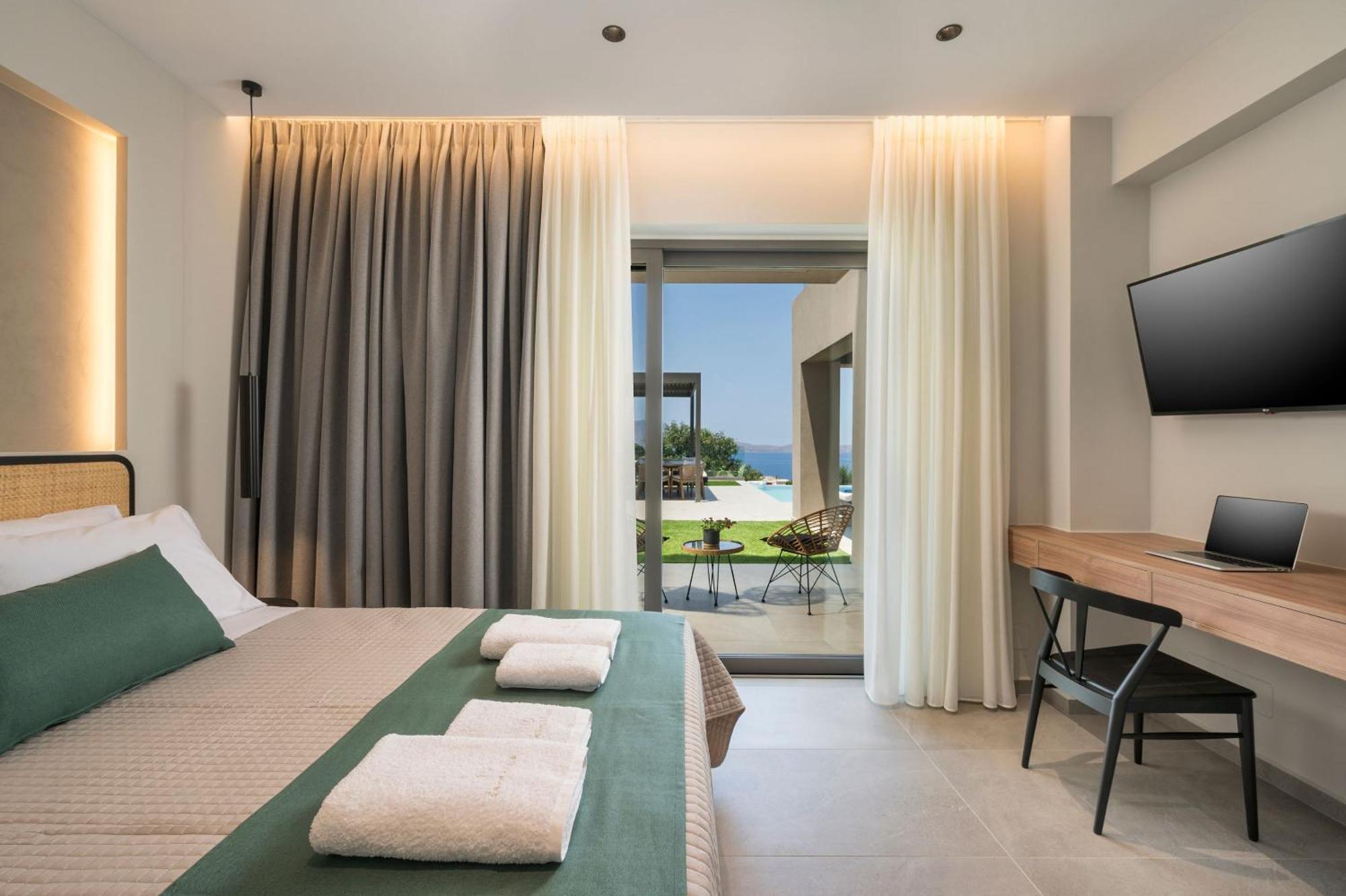 Villa Ekphrasis With Sea View And Jacuzzi Ravdhoukha Ngoại thất bức ảnh
